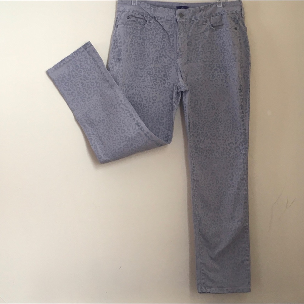 NYDJ Subtle-Washed Leopard Print Jeans - LIFT N’ TUCK - Size 14P